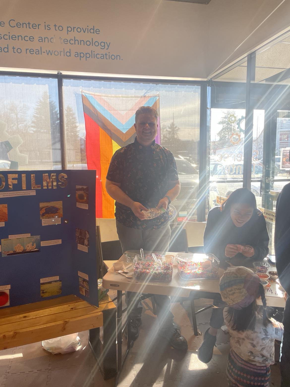 Jasper doing outreach at the Montana Science Center