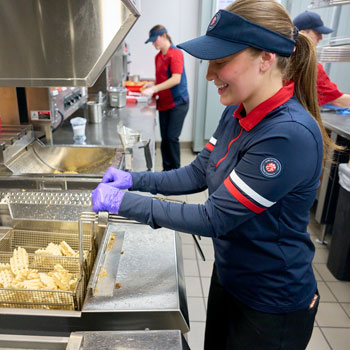 Student working Back of House at Chick-fil-A