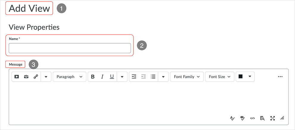 Brightspace screenshot - CD 20_20_04 - Submission Views tab page with directions related to setting up an additional view