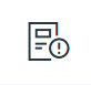 notebook icon with an exclamation point in the bottom right corner