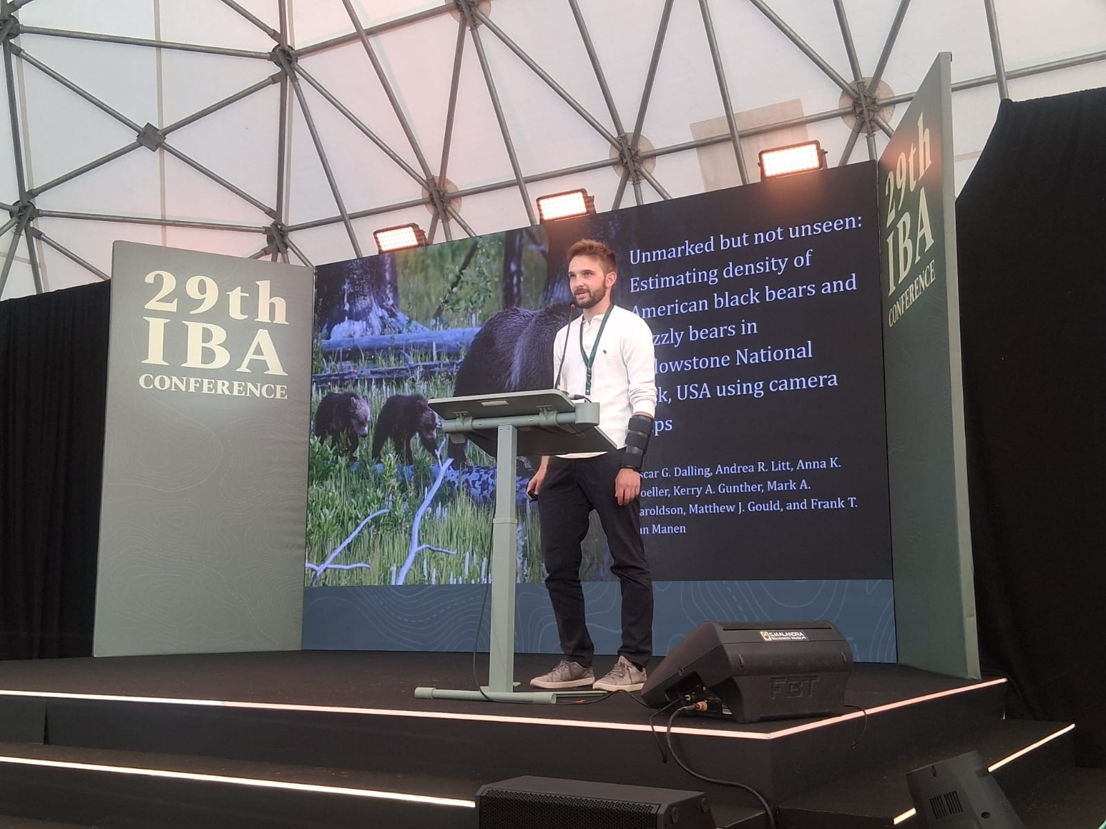 Oscar Dalling presenting at IBA conference