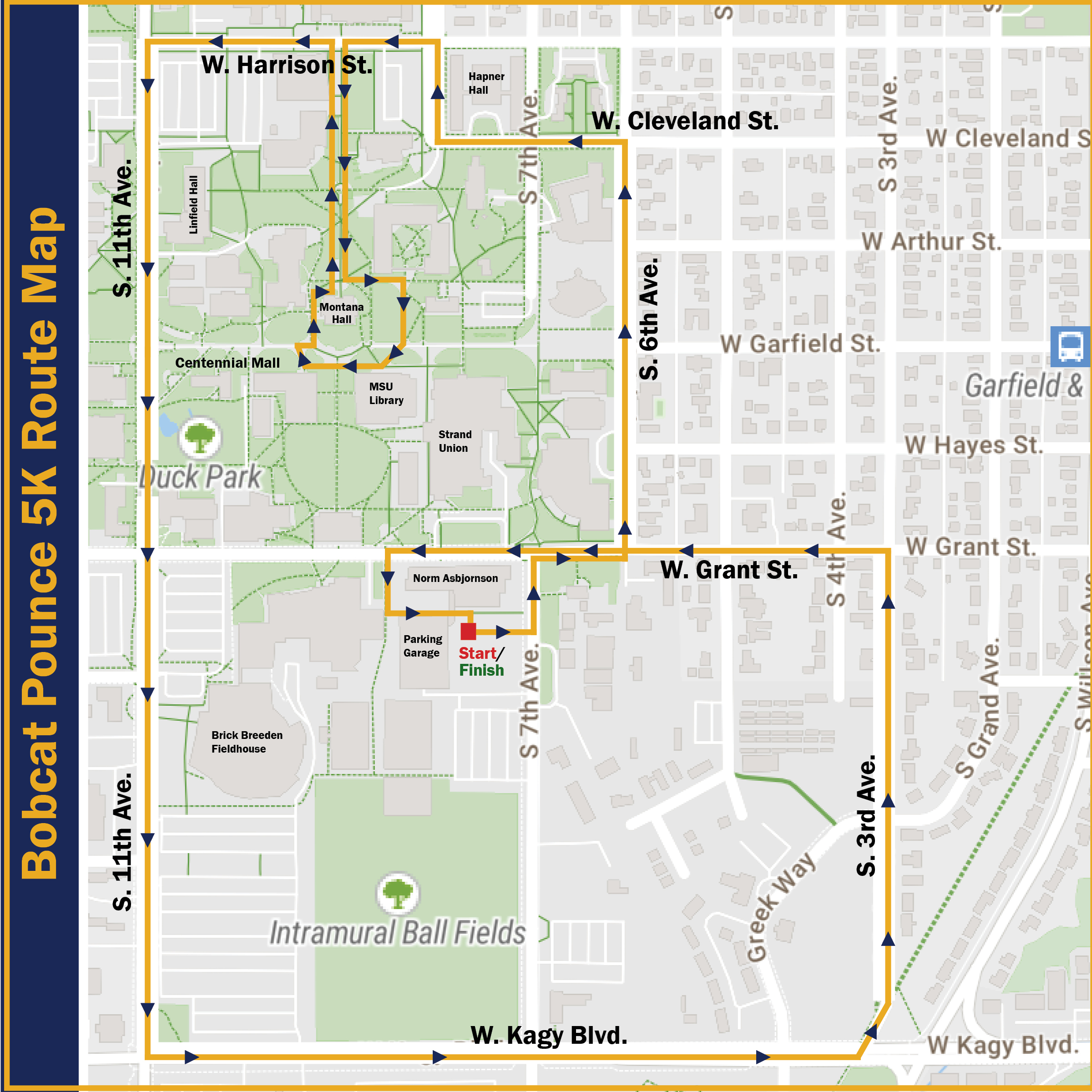 Bobcat Pounce 5K is on April 26th, 2025 - Map