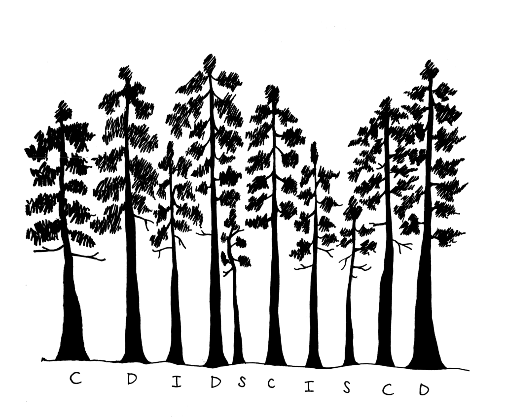 A sketch of a forest stand illustrating crown classes: Codominant (C), Dominant (D), Intermediate (I), and Suppressed (S), showing how tree height and light access vary across the canopy