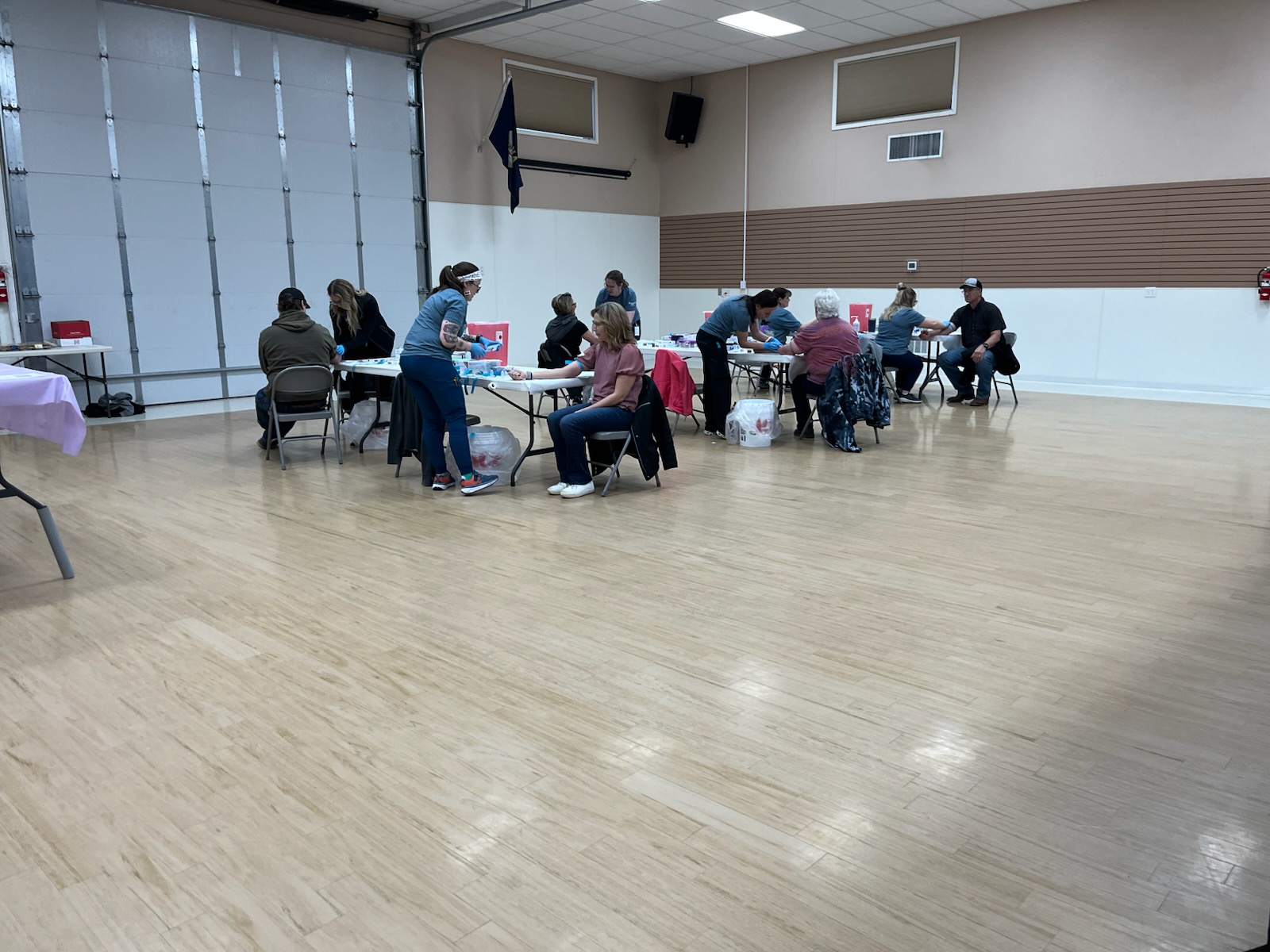 Blood Draw Section of the Wibaux County Health Fair 2025