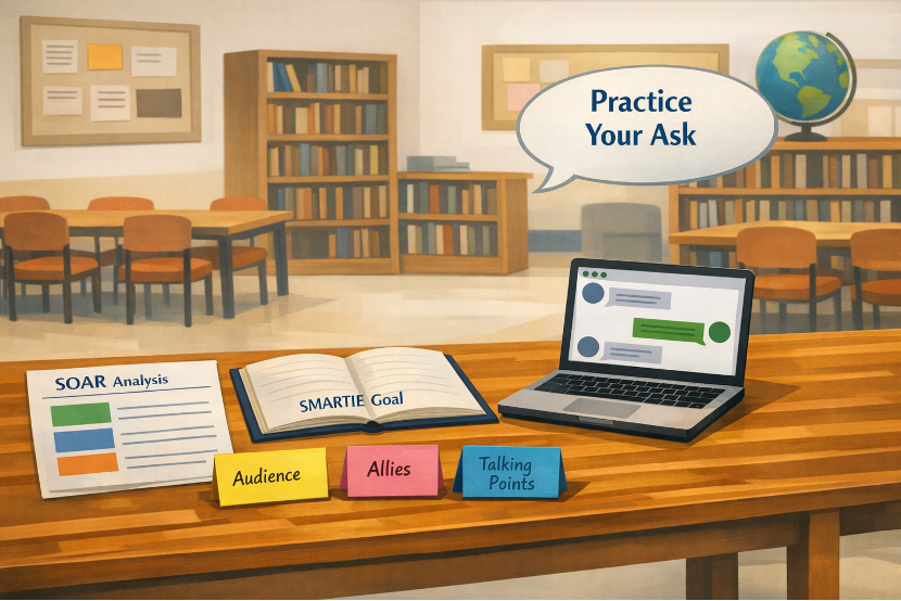 AI generated image of. alibrary 