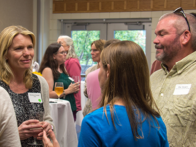 Faculty at a mentoring event