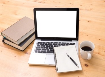 computer and notebook