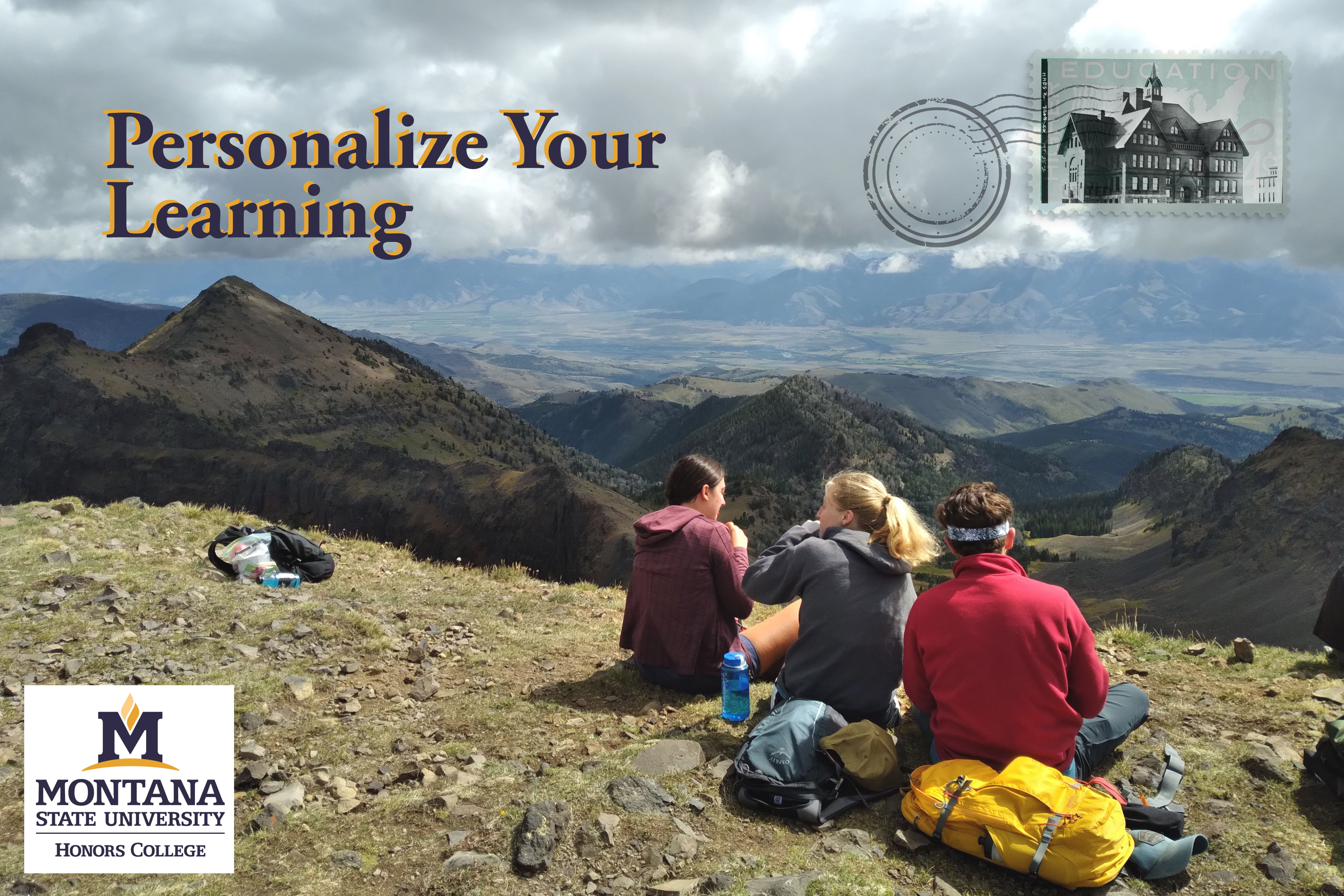 Honors College students at Hike & Read course