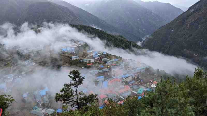 A view of Namche from above.