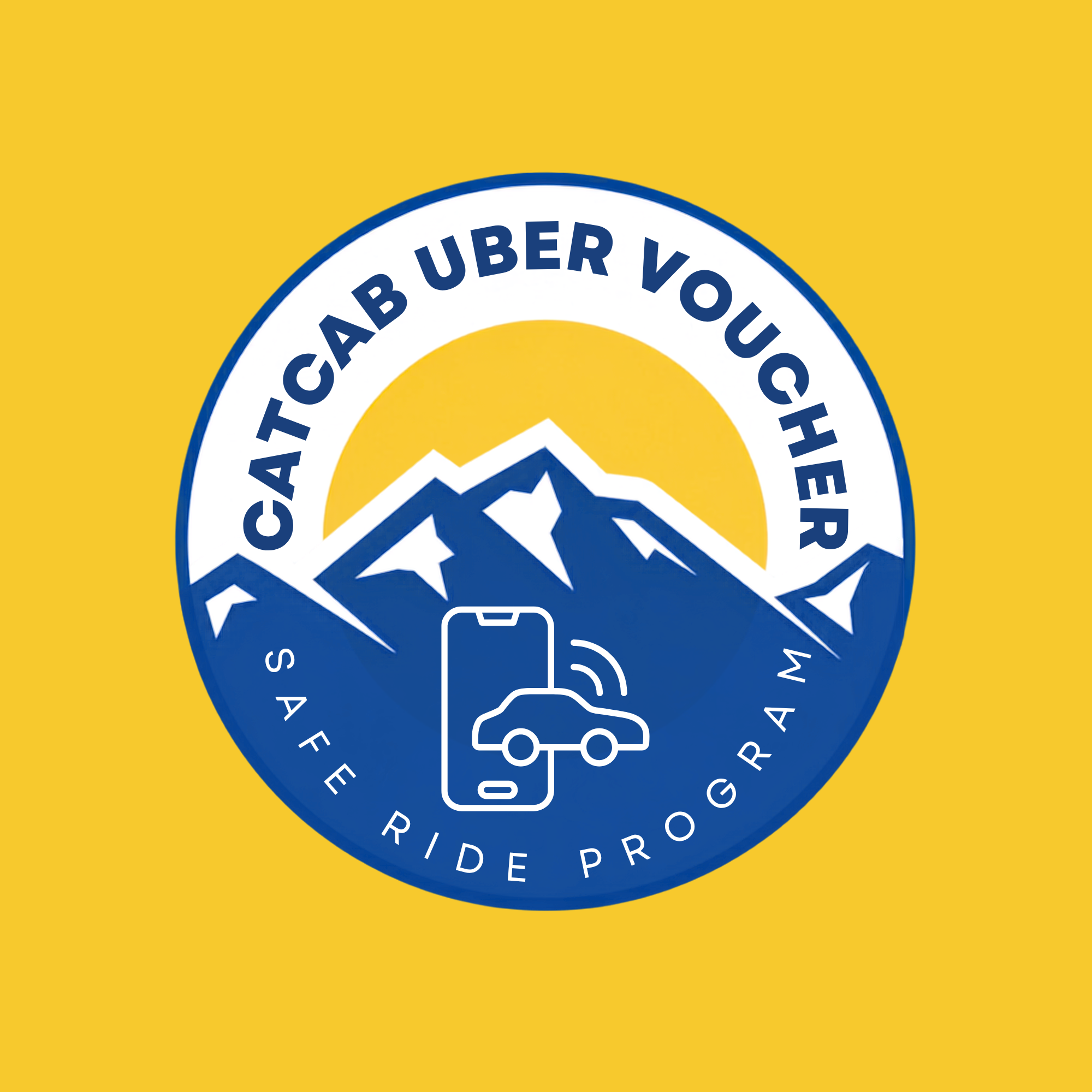 icon of phone and car for rideshare