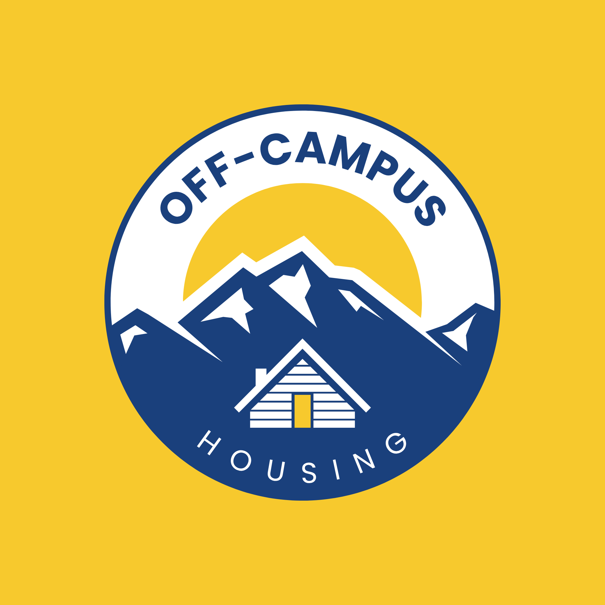 Icon of a house in front of mountains