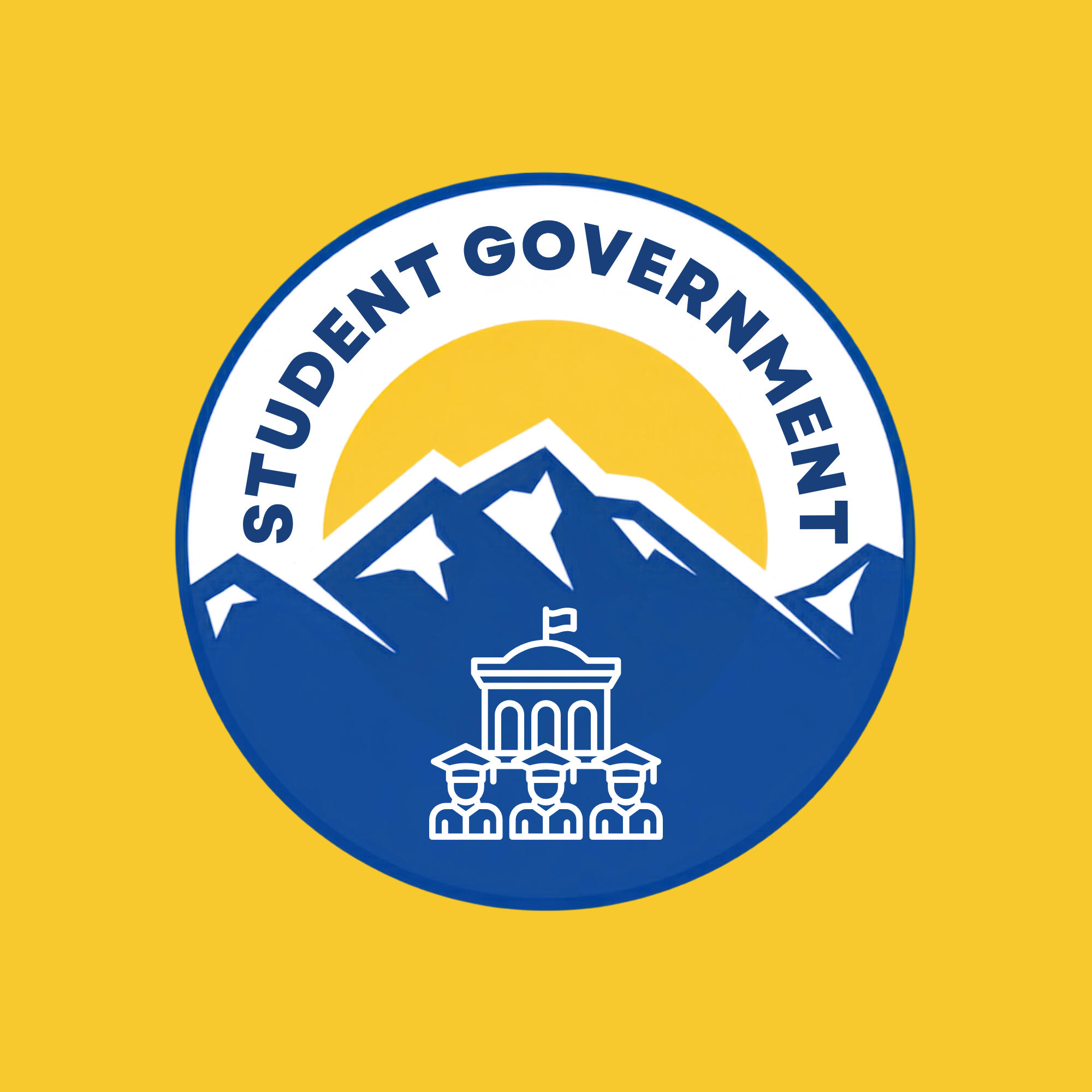 icon of students in front of a government building