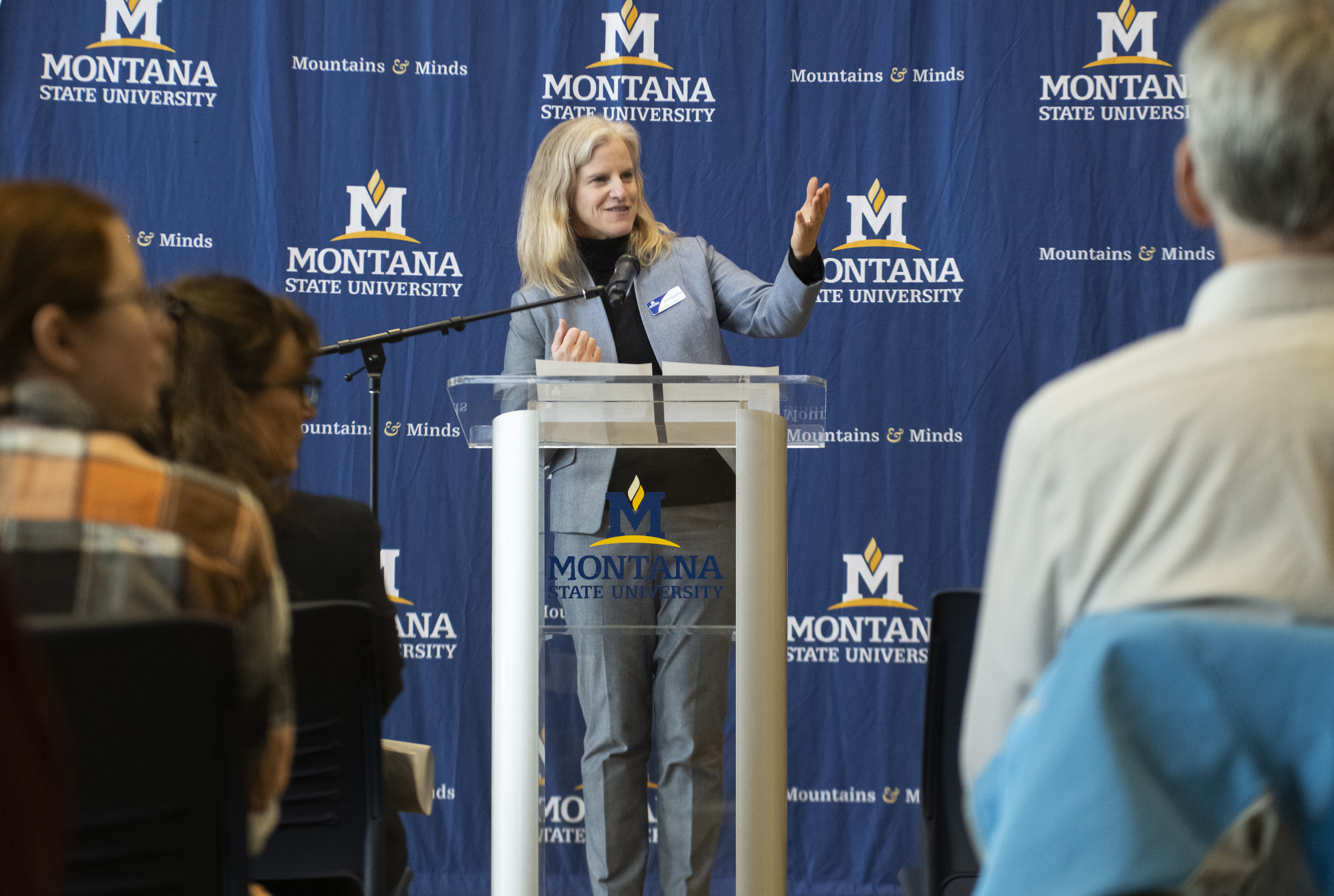 woman at podium