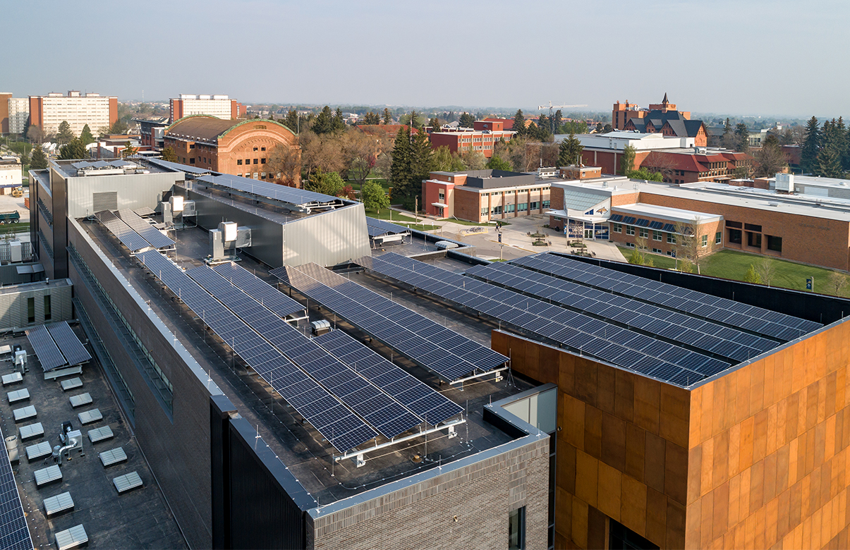 Aerial view of Norm Asbjornson Hall