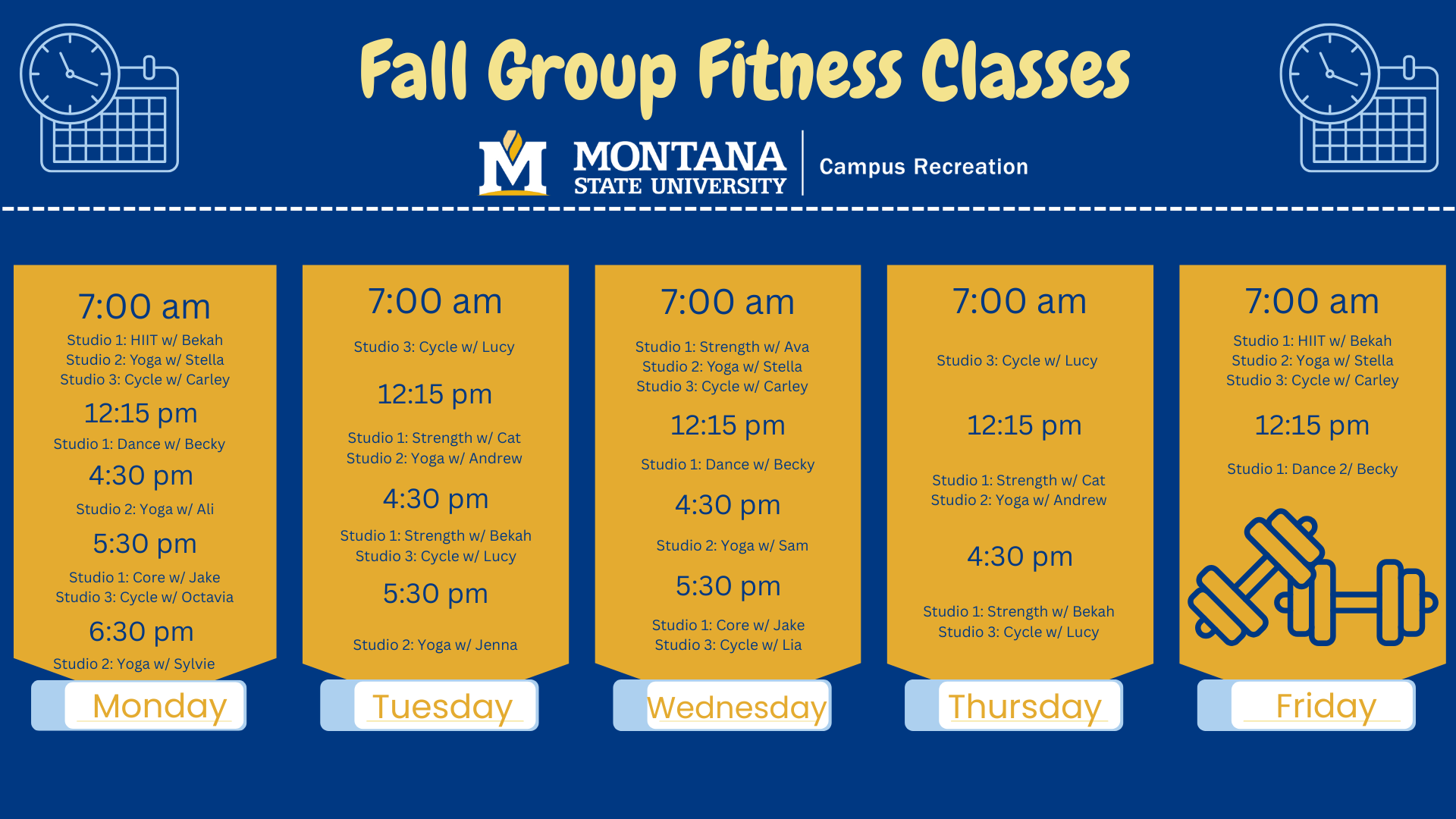 Fall Fitness Classes