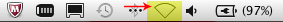 Wi-Fi Icon shown in menu bar