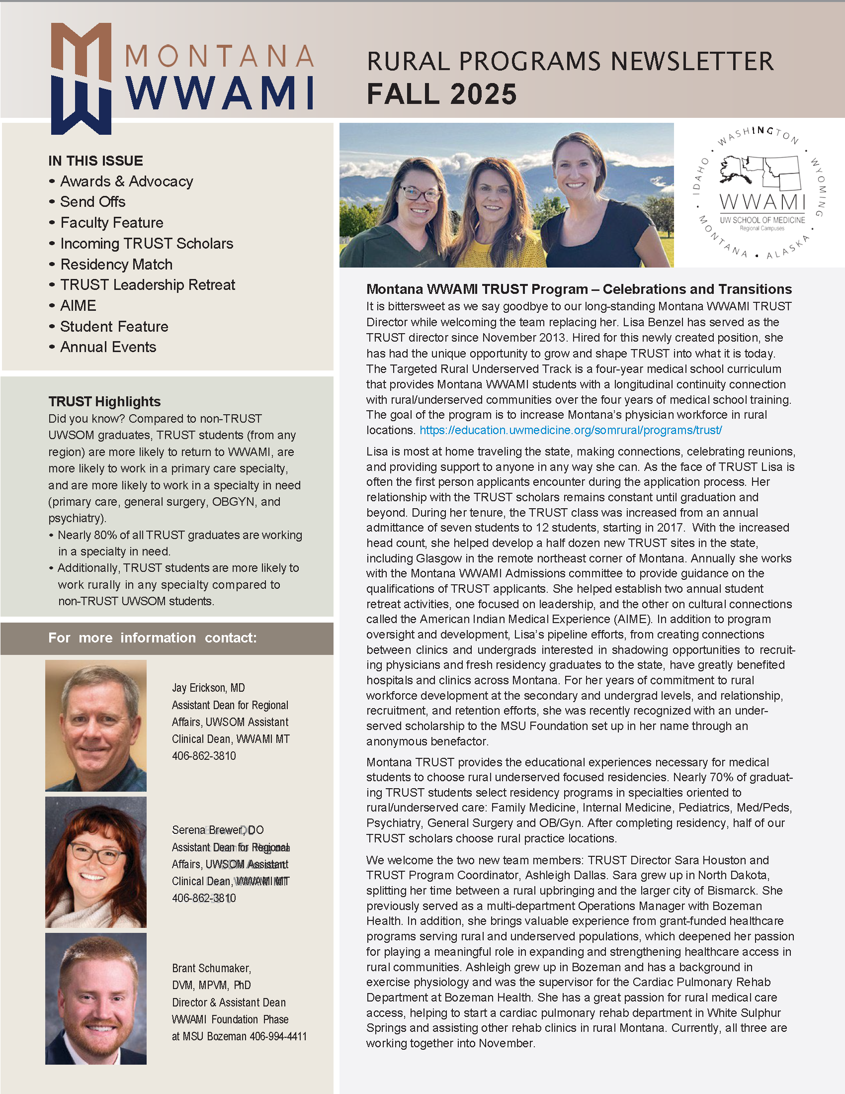 MT WWAMI Rural Newsletter 2025 Page 1